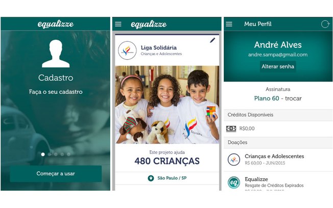 Equalizze_aplicativo para doação